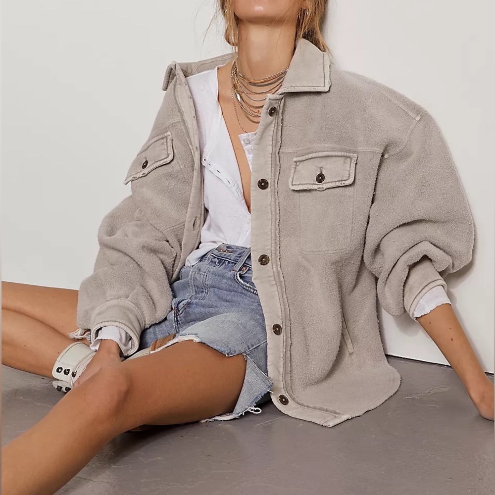 free people ruby jacket in stone